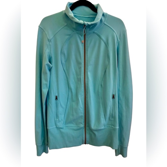 Lululemon Light Blue Zip-Up Jacket Woman’s Size L - Picture 1 of 6